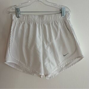 Nike Dri-fit white running shorts